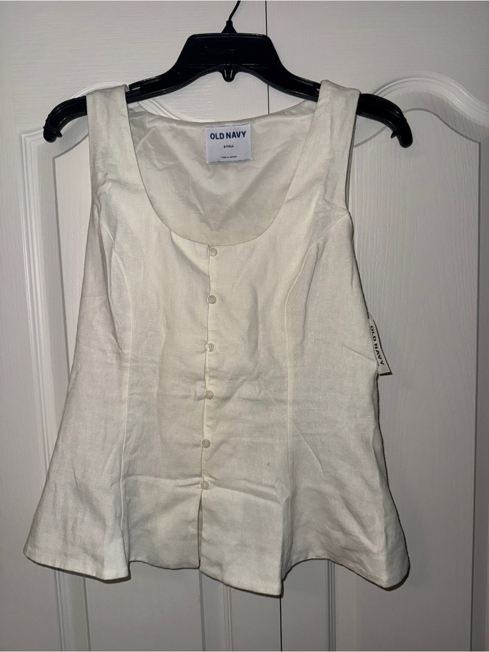 Old Navy White Button-Front Sleeveless Camisole